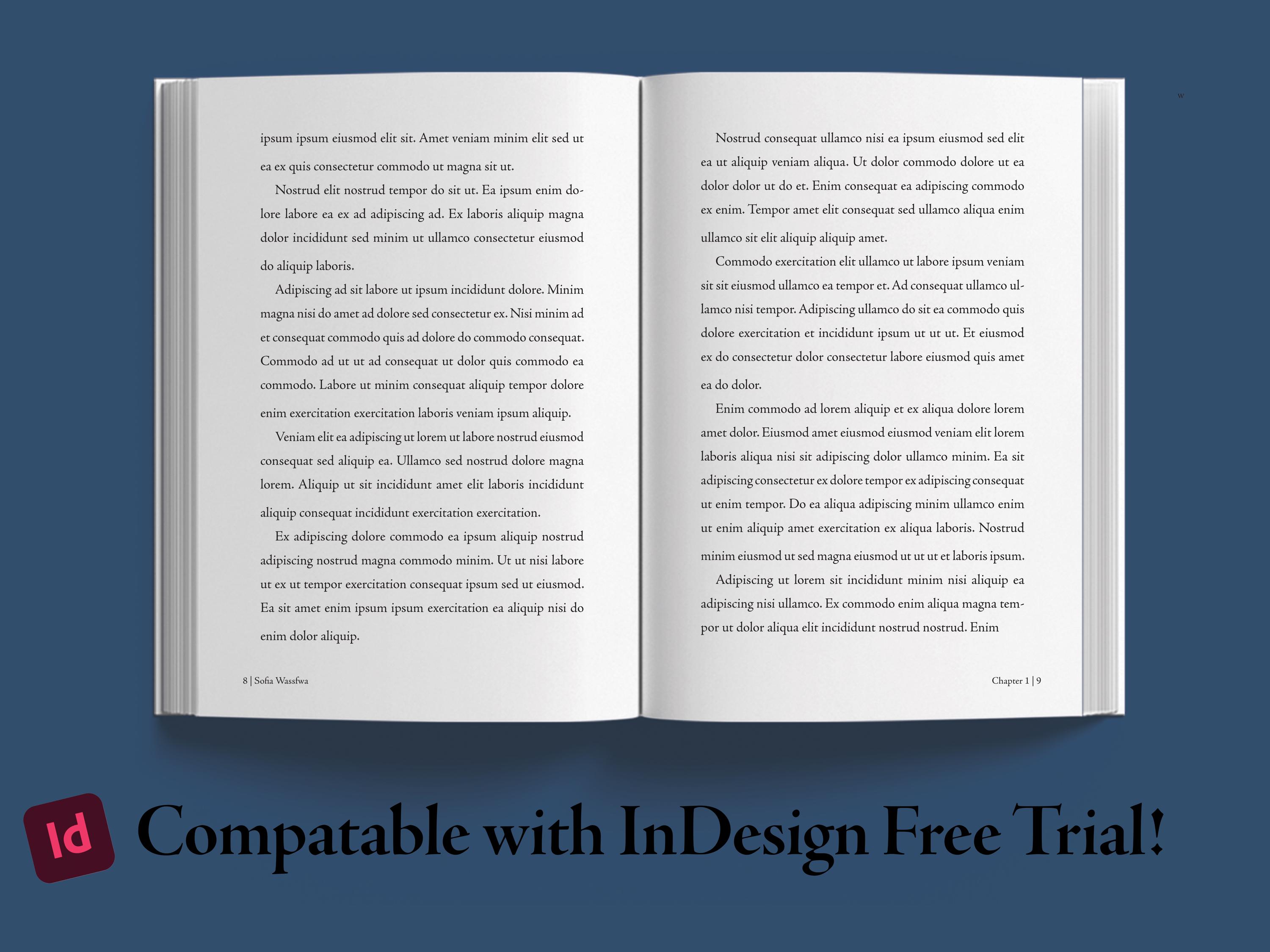 Customizable Book Interior Template 5.5x8.5 | Indesign Print & Ebook ...