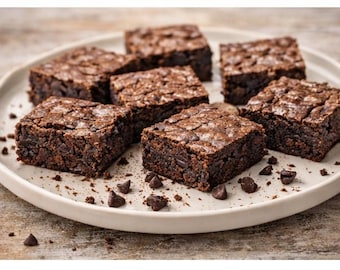 Receta de brownies de chocolate intensos en PDF – Un postre clásico que se deshace en la boca / Descarga digital instantánea