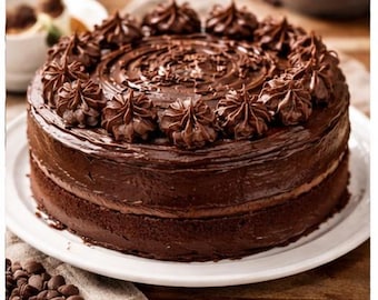 Recept på chokladkladdkaka i PDF-format – Rik och saftig | Utskrivbar digital nedladdning