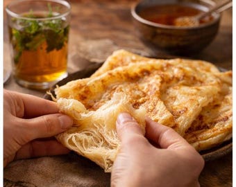 Ricetta autentica dei Msemen marocchini in formato PDF - Frittelle quadrate sfogliate / Pasta sfoglia croccante al burro - Download digitale