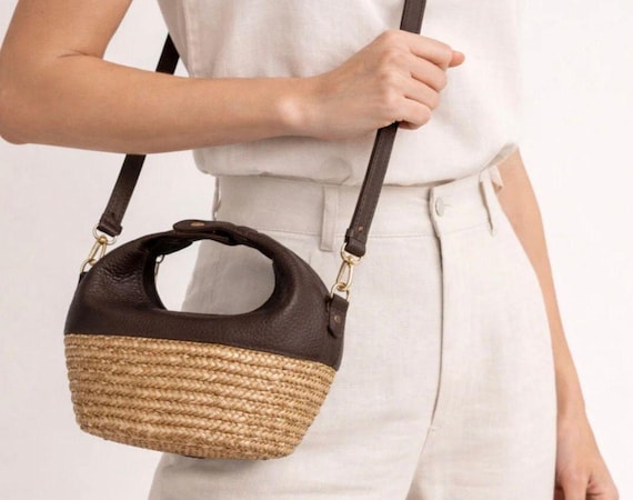 Women's Leather Shoulder Bag, Leather Top Handle Bag, Elegant Evening Bag, Cowhide Leather Shoulder Bag