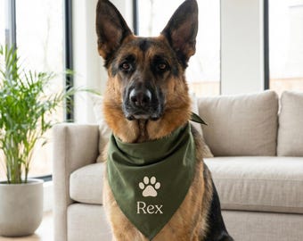 Pañuelo personalizado para perro con nombre / Pañuelo personalizado para perros pequeños, medianos y grandes / Bonita bufanda personalizada para perro