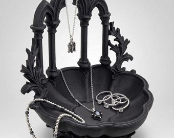 Gothic Kathedrale Schmuckschale 3D Gedruckt | Kolonnadenschale | Dark Academia Altar Dekor | Gothic Geschenk