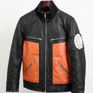 Ultra Jacket Handmade Men’s Orange Leather Anime Jacket | Cosplay Costume |