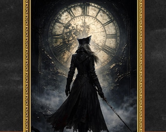 Bloodborne Lady Maria Video Game Poster Inspird, Gothic Art Print, Dark Fantasy Clock Tower Wall Decor (Digital Download)