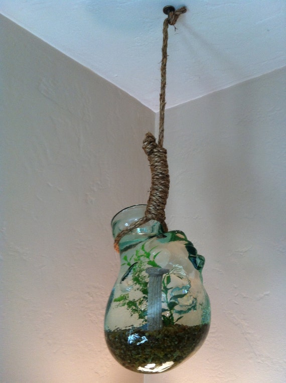 Items similar to Hanging Fish Bowl Head on Etsy