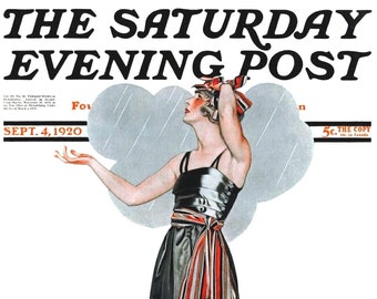 Saturday Evening Post Cover September 4 ,1920 Reproduction Giclee Print 11 x 14 Vintage