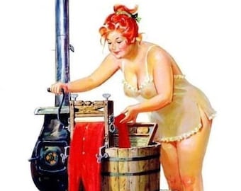 Duane Bryers Vintage Hilda Plus Size Girl 1950-70&#39;s  Reproduction Print H2-37