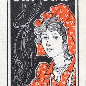 Può includere: Annuncio vintage per il sapone secco Borax con una donna in un vestito e un cappello rosso e bianco che lava i vestiti in una vasca. Il testo "Borax Dry Soap" è in bella mostra nella parte superiore dell'annuncio.