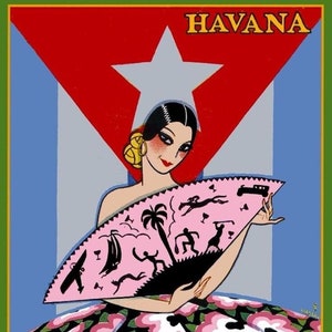 La Havane vintage Reproduction affiche de voyage 11 x 17 Tenture murale Art Print