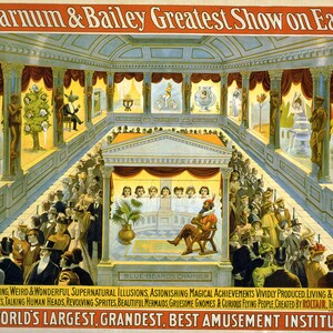 Barnum 1898c Bailey Zirkus leuchtenden Farben! 11 x 17 Reproduktion Print