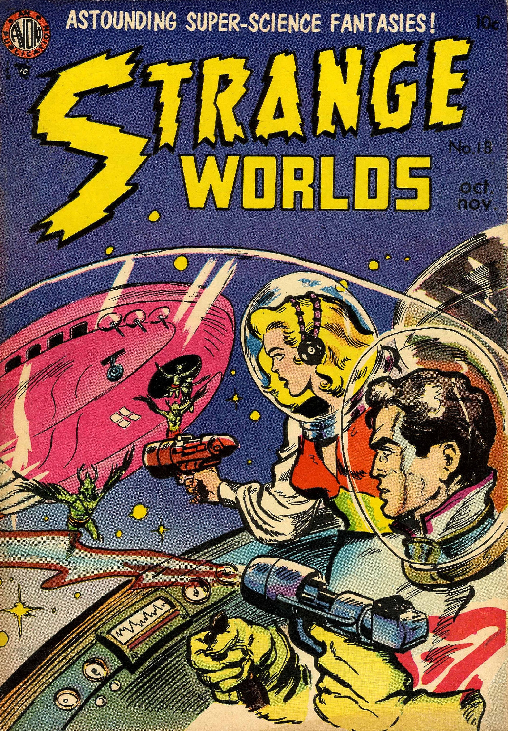 Sci Fi Comic Book Cover Reproduction Print Vintage Strange | Etsy