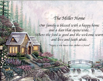 Home.Our Family is Blessed with a Happy Home... Sentimental Print Gift 1080