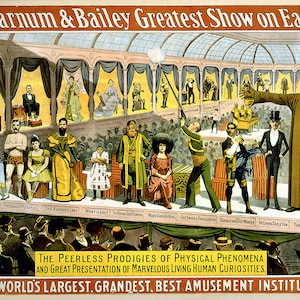 Barnum 1899 Bailey Zirkus leuchtenden Farben! 11 x 17 Reproduktion Print