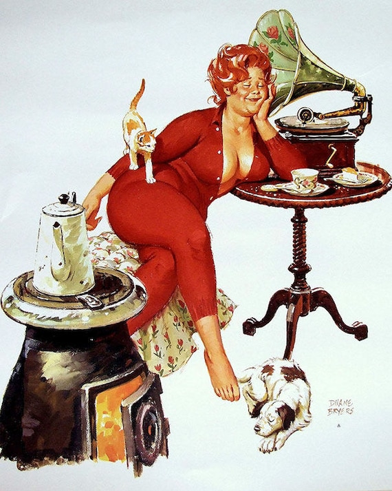Duane Bryers Vintage Hilda Plus Size Girl 1950's Reproduction Print 77 -  Etsy