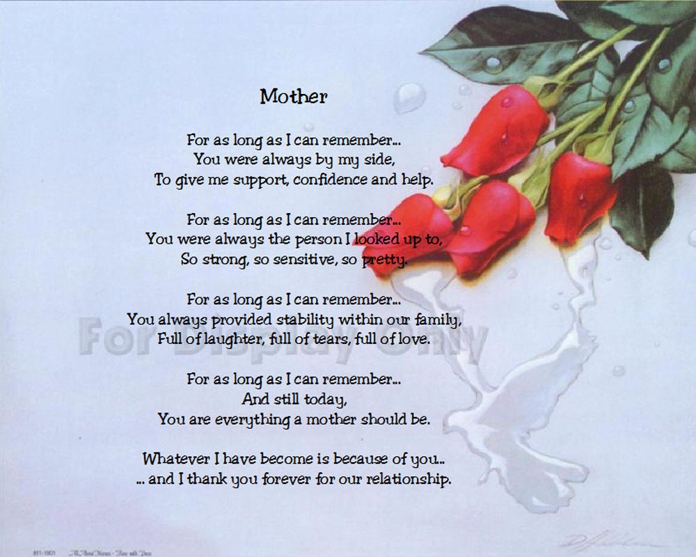 Mother Sentimental Print Perfect for Framing Gift for Best Friend ...