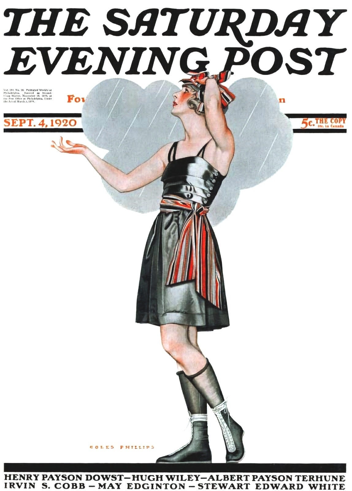 Saturday Evening Post Cover September 4 ,1920 Reproduction Giclee Print 11 x 14 Vintage
