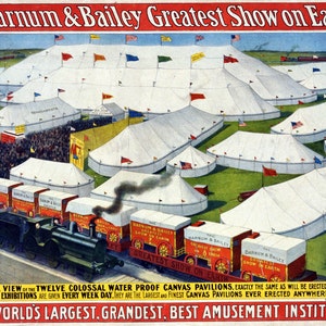 Allgemeine Ansicht c1899. Zirkus leuchtenden Farben 11 x 17 Reproduktion Print Vintage
