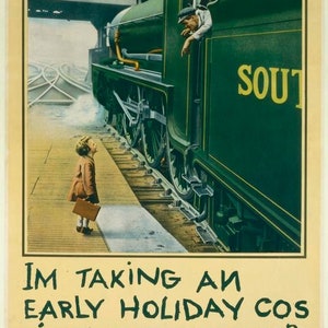 Southern Railway Vintage Reproduction Travel Poster 11x17 Wall Hanging Art Print Vacation Man Cave She Shed Airline Train