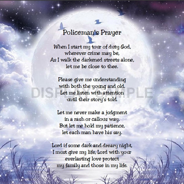 Policeman Prayer - Etsy
