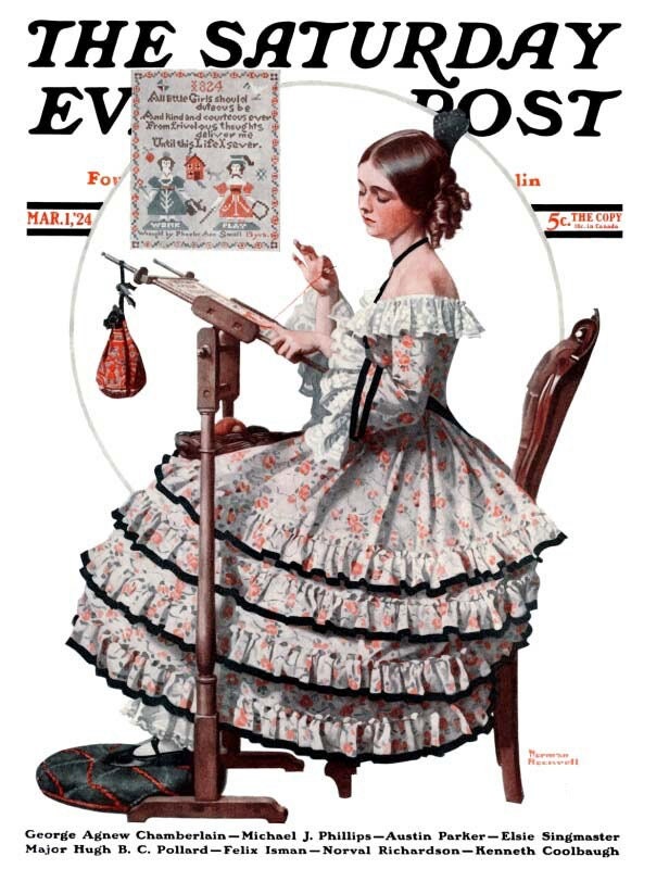 Saturday Evening Post March 1, 1924 Cover Reproduction Giclee Print 11 x 14 Cross Stitching