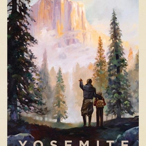 Yosemite Vintage Reproduction Travel Poster 11x17 Wall Art Print Vacation Man Cave She Shed Airline Train
