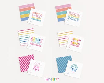 Bright Illustrated Armenian and English Gift Tags (Set of 6)
