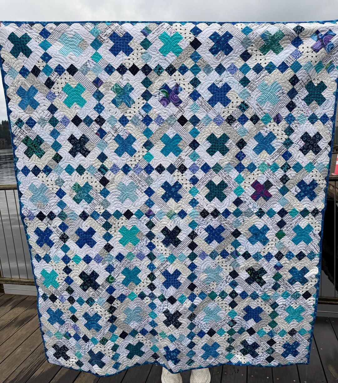Handmade Scrappy Blueberry Kisses Throw Quilt - 100% Cotton - Etsy