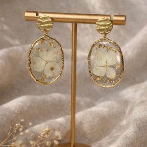 Boucles D'Oreilles Anneaux En Résine Bleue - Style Rétro Et Léger - État Impeccable