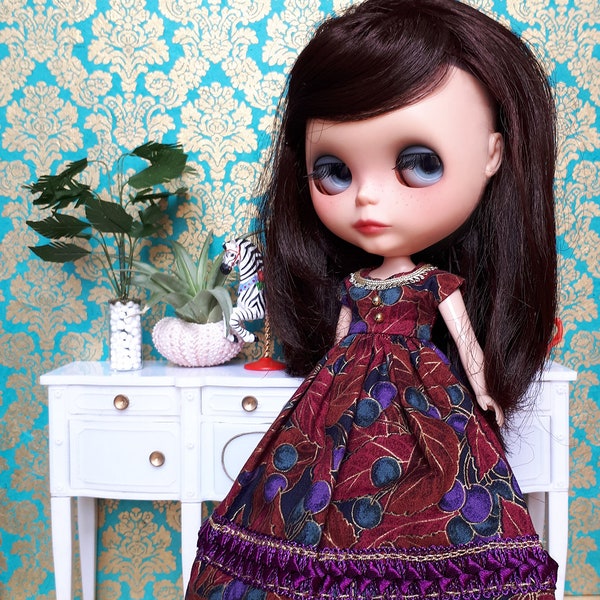 SALE % Purple and Gold Blythe Dress and Crinoline Set | Pullip Dress