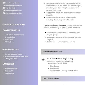Mall för ingenjörs-CV Canva ATS-vänligt ingenjörs-CV Professionellt tekniskt CV Direktnedladdning