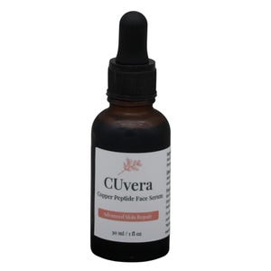 CUvera™ Copper Peptide Face & Neck Serum with Hyaluronic Acid | 1% GHK-Cu | 1 oz / 30 ml image 2