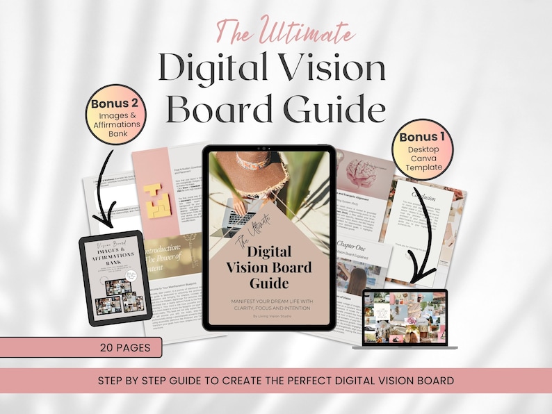 The Ultimate Digital Vision Board Guide | Canva Desktop Editable ...