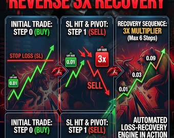MT5 Loss Recovery EA | Reverse 3X Multiplier Strategy, Volatility Trend Breakout (Digital Download)