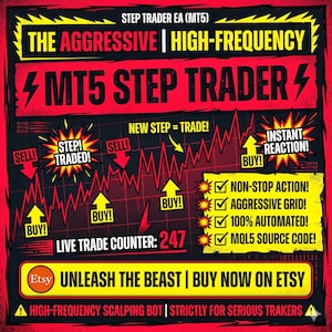 MT5 Step Grid Recovery EA | Aggressiv Forex Bot, Guldscalping (Digital Nedladdning)