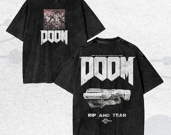 Vintage Washed Heavy Metal Rip & Tear Graphic Tee, Retro Battle Art Shirt, Game Shirt