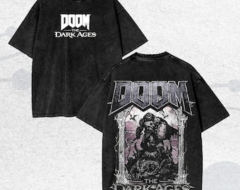 Vintage gewassen middeleeuws Slayer-T-shirt, Dark Fantasy Warrior-shirt, cadeau voor gameliefhebbers