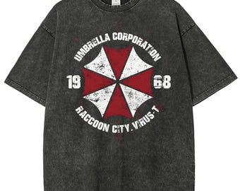 Vintage gewassen horror survival game fanshirt, shirt cadeau voor gamer