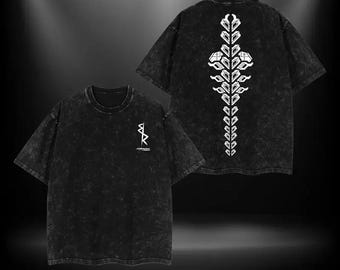 Shirt met mechanische wervelkolom | Vintage gewassen anime-T-shirt | Op cyberpunk edgerunners geïnspireerde top | Tech Core-streetwear | T-shirt in cyberstijl in grunge-stijl