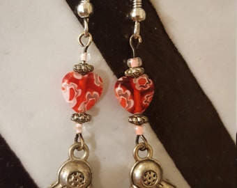 Stylist / Hairdresser Red Heart Earrings