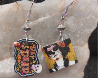 Day of the Dead Earrings   Dia de los Muertos