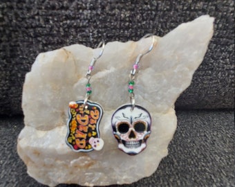 Dia de los Muertos Sugar Skulls & Day of the Dead Earrings