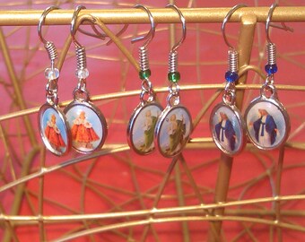 Miraculas Medal Earrings ( Virgin Mary)