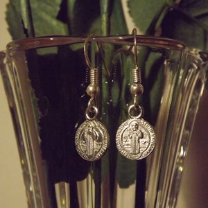 Saint Benedict Medal Earrings