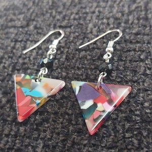 SB Triangle Pop Art Earrings