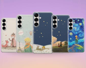 Funda de El Principito para iPhone 17 Pro Max, 16e, 15, 14, 12, Samsung S25 Ultra, S24 FE, A56, Pixel 10 XL, 9a, 8, 7, 6