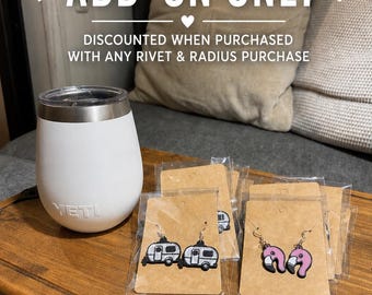 ADD-ON ONLY | Camper or Flamingo Earrings | Rivet & Radius Purchase Required
