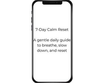 7-Day Calm | Printable Self-Care Guide | Anxiety Relief | Mindfullness PDF | Instant Download
