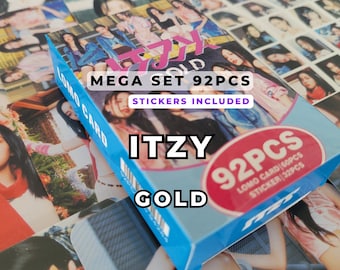 ITZY GOLD 92pcs Lomo Photocard & Sticker Set | Kpop Photo Cards | MIDZY Gift
