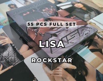 LISA Rockstar Lomo Photocard Set 55pcs | Kpop Photo Cards | LILIES Gift